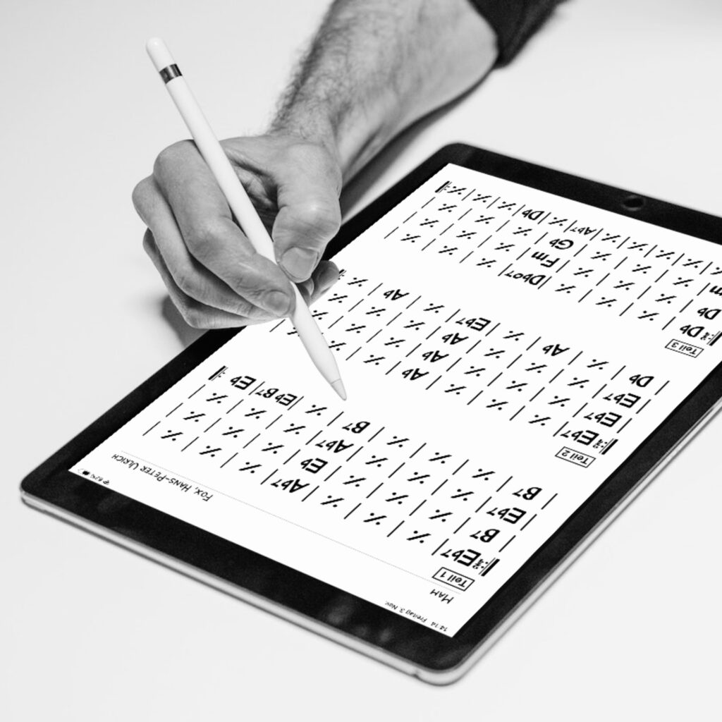 Leadsheet auf dem iPad