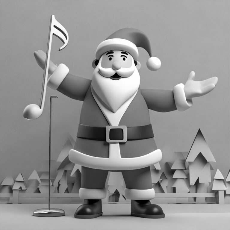 Weihnachtsmann macht Musik