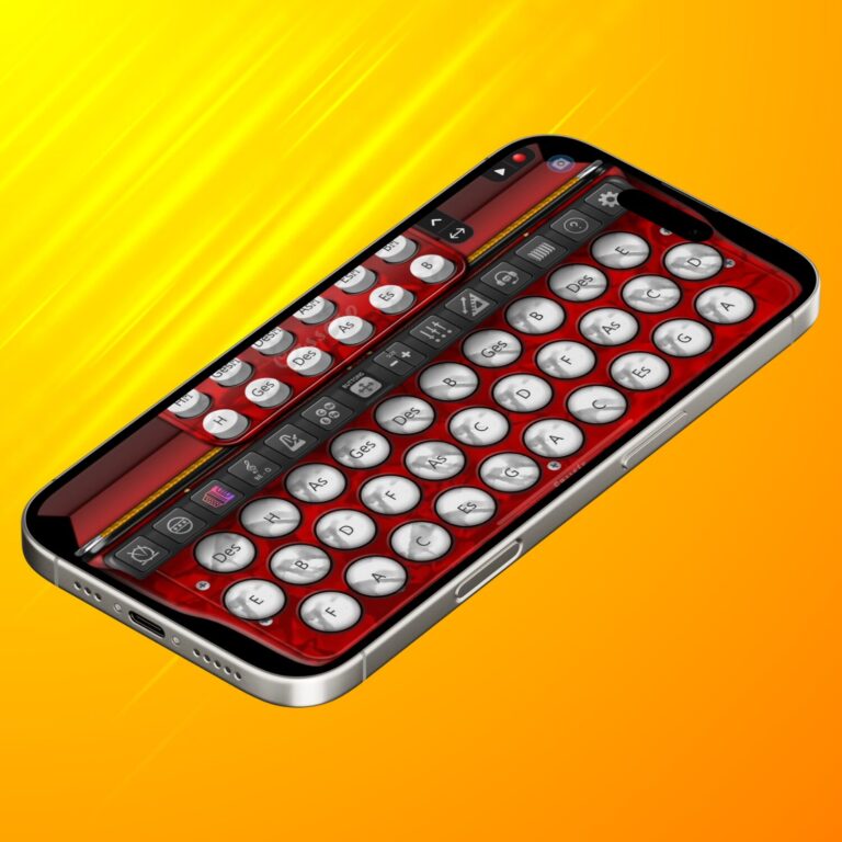 Die App "Accordion Diatonic Cassoto" – in der Belegung fürs Schwyzerörgeli.